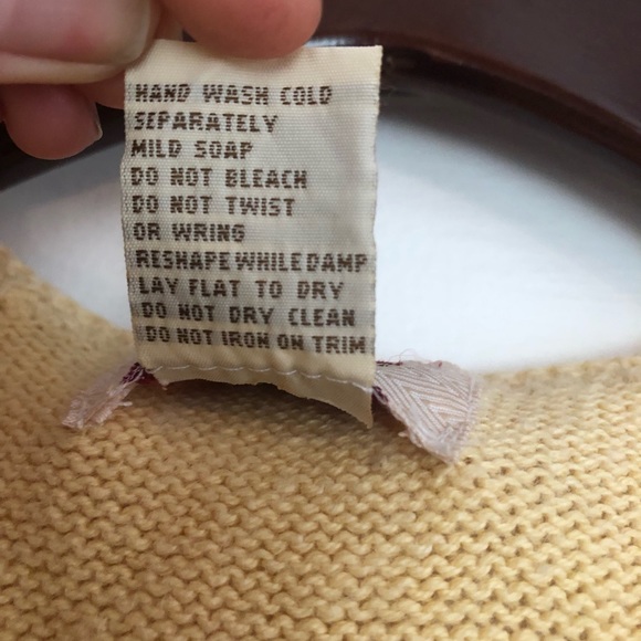 Vintage Yellow Sweater Vest, Fiorlini International, Size Small - Picture 7 of 8